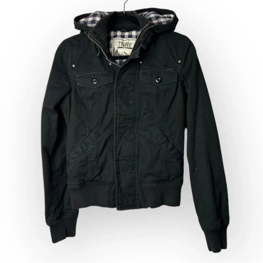 TNA Black Maverick Zip Up Jacket S - Picture 1 of 6